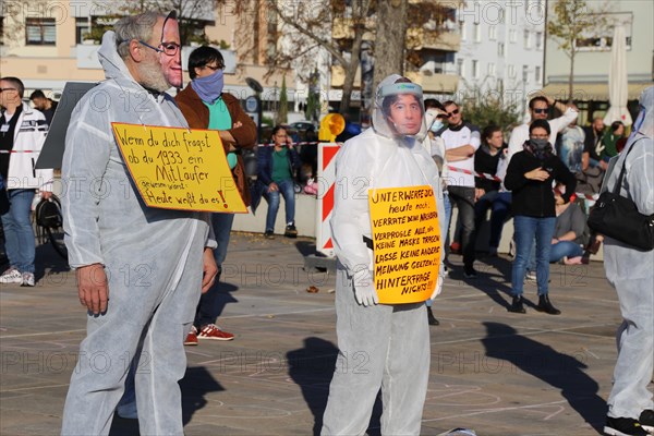 Speyer: Corona protests against the federal government's measures. The protests were organised by