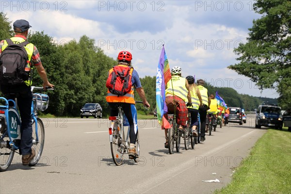 Ramstein 2021 peace camp bicycle demonstration: A bicycle demonstration took place on Saturday