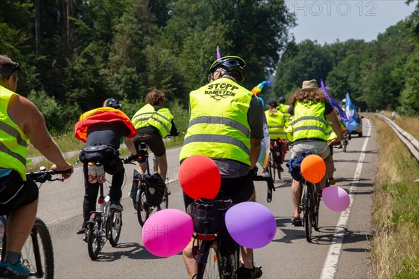 Ramstein 2022 peace camp bicycle demonstration: A bicycle demonstration was held on Sunday under
