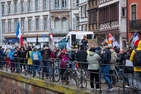 Strasbourg, France: Large demonstration for freedom against the corona measures and the vaccination