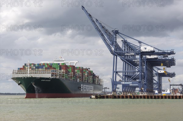 Evergreen Ever Govern one of the world's largest container ships making maiden call at Port of