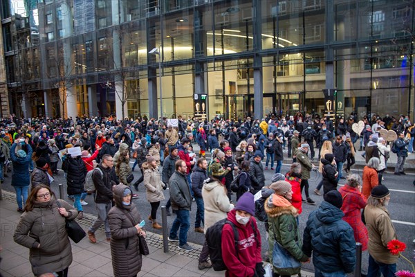Frankfurt: Demonstration against vaccination pressure and the threat of compulsory vaccination. The