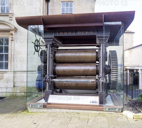 Iron Duke industrial archaeology 1849 rubber manufacturing machinery, Bradford on Avon, Wiltshire,