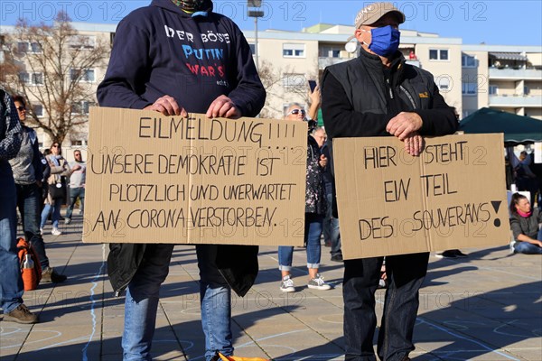 Speyer: Corona protests against the federal government's measures. The protests were organised by