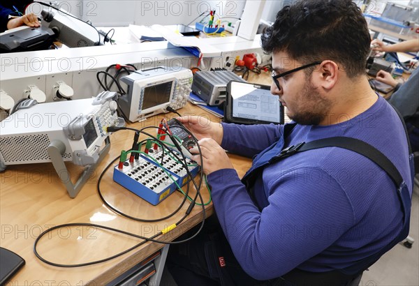Trainees at a Deutsche Bahn training centre for industrial and technical professions, Berlin,