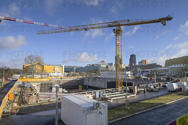 Construction site, civil engineering, Museum of the 20th century, berlin modern, Potsdamer Strasse,
