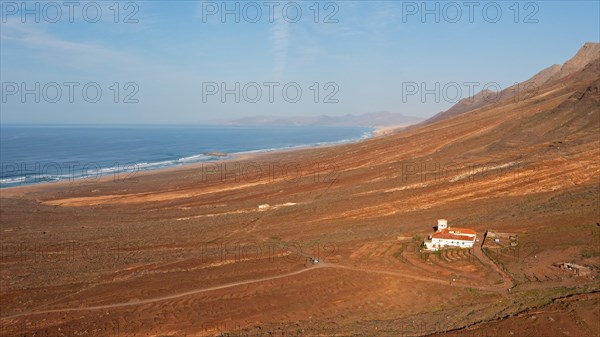 Playa de Cofete, Parque Natural Jandia, Jandia peninsula, Villa Winter, aerial view, Canary