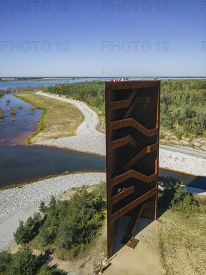 The 30 metre high landmark of the Lusatian Lakeland, the so-called Rusty Nail, was built at the