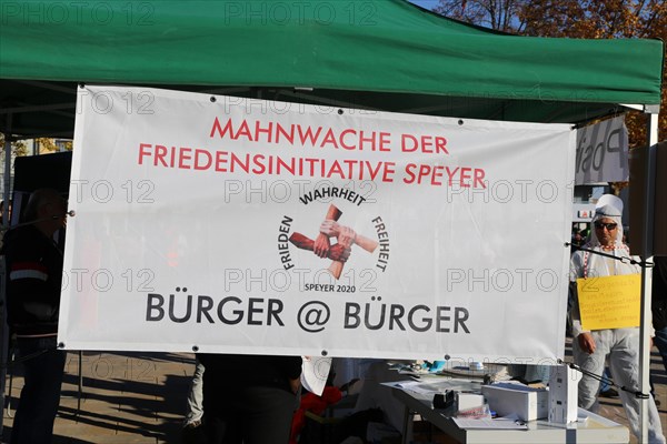 Speyer: Corona protests against the federal government's measures. The protests were organised by