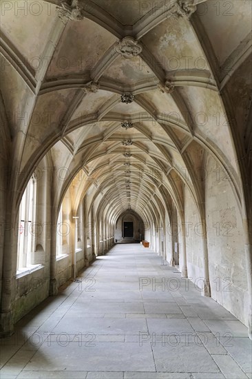 Interior view, cloister, Cistercian monastery Bebenhausen, Tuebingen, Baden-Wuerttemberg, Germany,