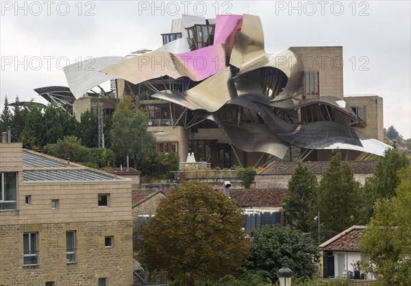 Modern architecture Marques de Riscal Hotel, architect Frank Gehry, Elceigo, Alava, Basque Country,