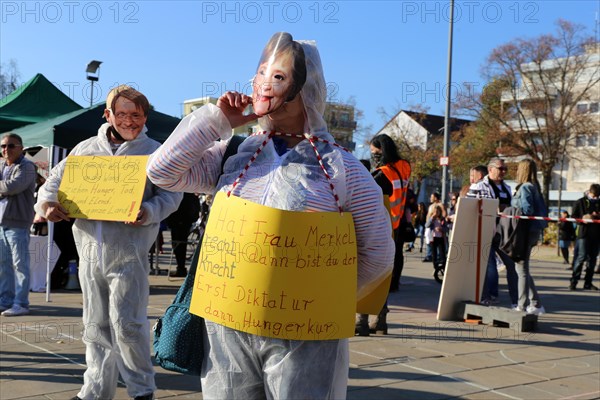 Speyer: Corona protests against the federal government's measures. The protests were organised by