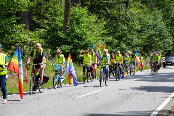 Ramstein 2021 peace camp bicycle demonstration: A bicycle demonstration took place on Saturday