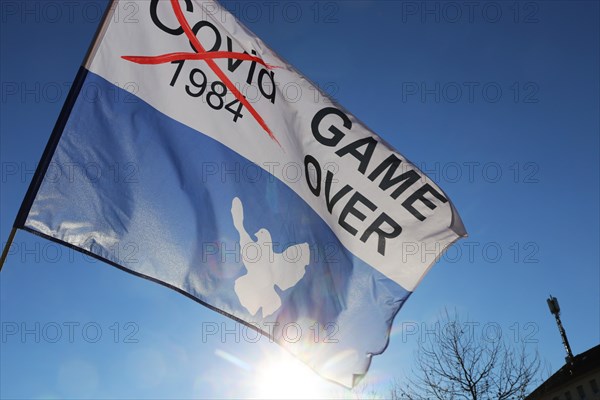 Mannheim: Demonstration against the corona measures. The demonstration was organised by an