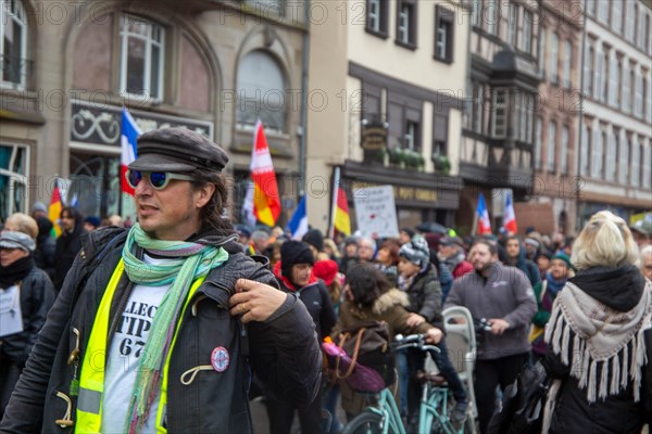 Strasbourg, France: Large demonstration for freedom against the corona measures and the vaccination
