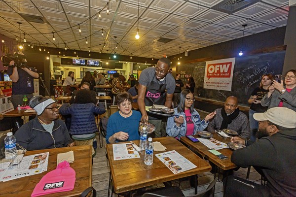 Detroit, Michigan USA, 8 February 2024, Michigan Lt. Governor Garlin Gilchrist spent an hour as a