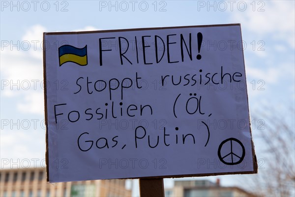 Peace demonstration against the war in Ukraine in the cities of Ludwigshafen and Mannheim with a