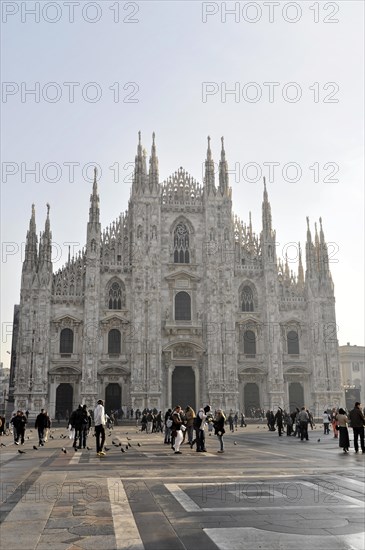 Milan Cathedral, Duomo, construction started in 1386, completed in 1858, Milan, Milano, Lombardy,