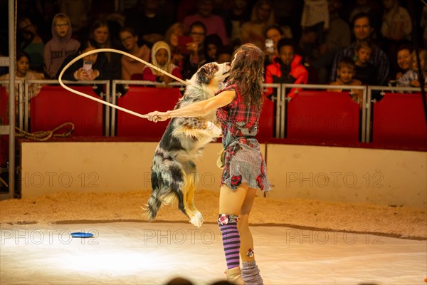 Ludwigshafen 24.12.2023: Performance of the Ludwigshafen Christmas Circus on Christmas Eve