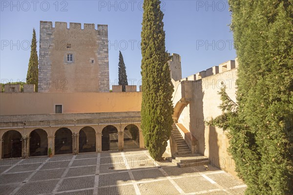 Hotel tourist accommodation in former castle Pousada Castelo de Altivo, Alvito, Baixo Alentejo,