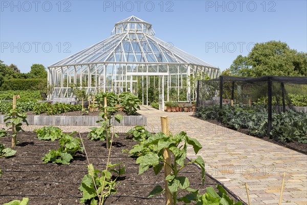 Royal Horticultural Society gardens at Hyde Hall, Essex, England, UK Global Growth Vegetable Garden