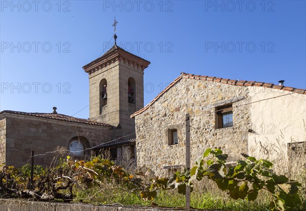 Bell tower belfry of Iglesia de San Vicente Martir church, Siguenza, Guadalajara province, Spain,