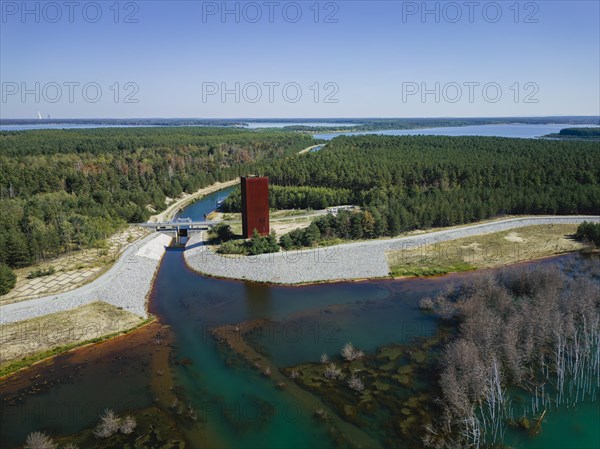 The 30 metre high landmark of the Lusatian Lakeland, the so-called Rusty Nail, was built at the