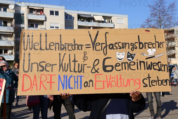 Speyer: Corona protests against the federal government's measures. The protests were organised by