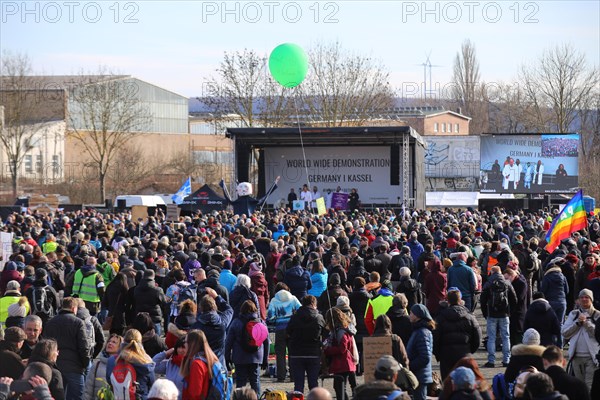 Large demonstration by critics of the corona measures in Kassel: Protests took place simultaneously