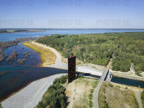 The 30 metre high landmark of the Lusatian Lakeland, the so-called Rusty Nail, was built at the