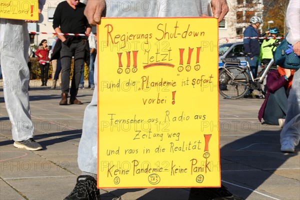 Speyer: Corona protests against the federal government's measures. The protests were organised by