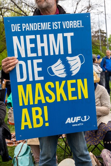 Corona demo in Landau, Palatinate. At the rally, various speakers recapitulated the political