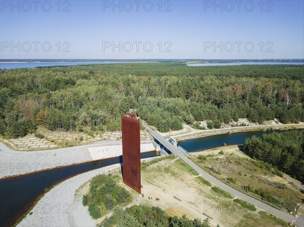 The 30 metre high landmark of the Lusatian Lakeland, the so-called Rusty Nail, was built at the