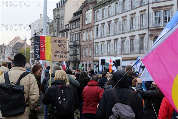 Strasbourg, France: Large demonstration for freedom against the corona measures and the vaccination