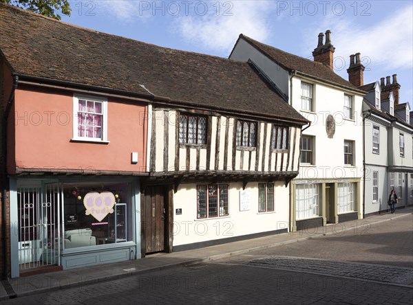 Historic buildings in Fore Street, Ipswich, Suffolk, England, UK