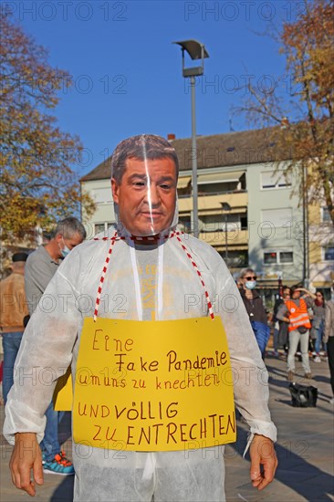 Speyer: Corona protests against the federal government's measures. The protests were organised by