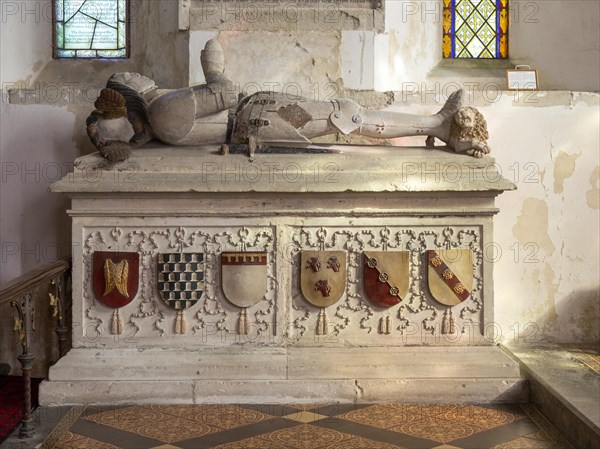 Tomb of Sir John Seymour d 1590 father of Queen Jane Seymour, Great Bedwyn church, Wiltshire,