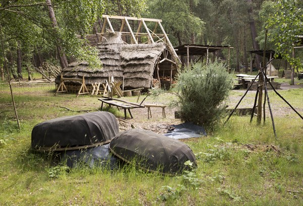 Hands on Heritage, site of reconstructed archaeological historic buildings, Tunstall forest,
