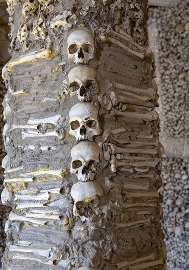 The Chapel of Bones, Capela dos Ossos, city of Evora, Alto Alentejo, Portugal, southern Europe,