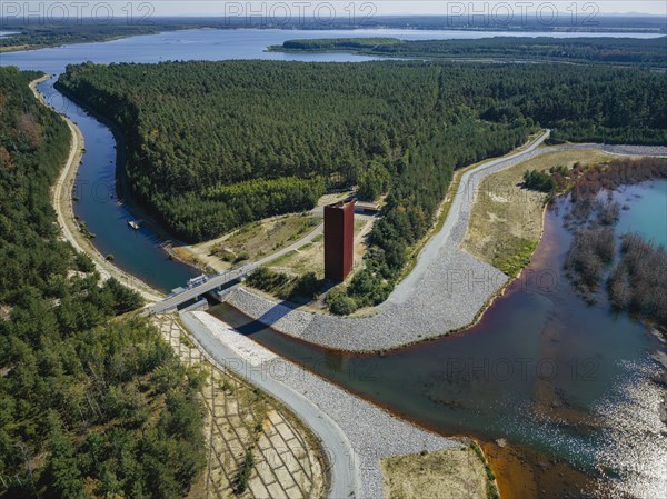 The 30 metre high landmark of the Lusatian Lakeland, the so-called Rusty Nail, was built at the