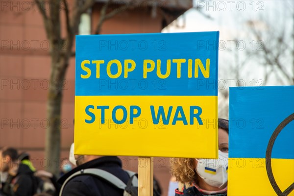 Peace demonstration against the war in Ukraine in the cities of Ludwigshafen and Mannheim with a