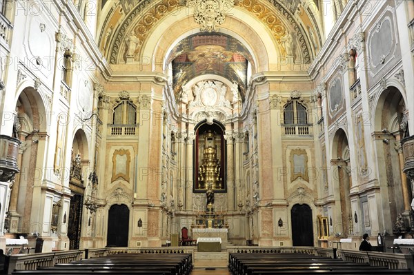 Interior view, Igreja da Encarnacao, Church of the Incarnation, built in 1708, Lisbon, Lisboa,