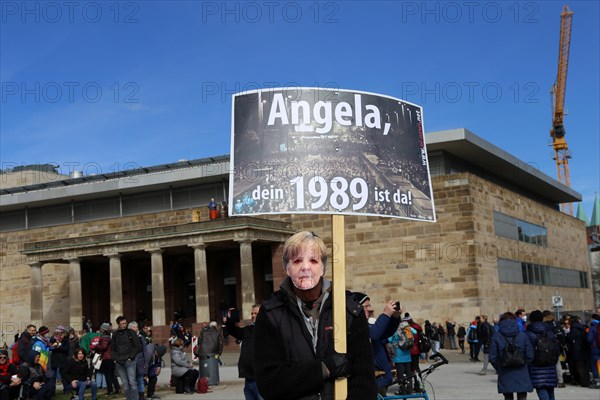 Large demonstration by critics of the corona measures in Kassel: Protests took place simultaneously