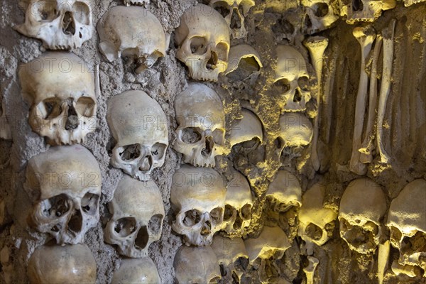 The Chapel of Bones, Capela dos Ossos, city of Evora, Alto Alentejo, Portugal, southern Europe,