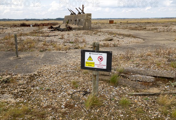Abandoned military bomb testing site, former Atomic Weapons Research Establishment, Orford Ness,