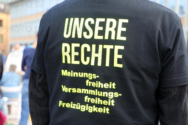 Karlsruhe: Corona protests against the measures taken by the federal government. The protests were
