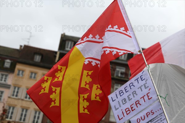 Strasbourg, France: Large demonstration for freedom against the corona measures and the vaccination