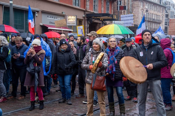 Strasbourg, France: Large demonstration for freedom against the corona measures and the vaccination