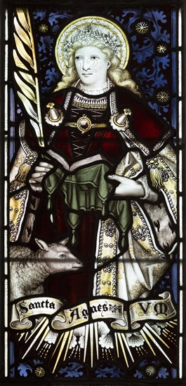 Mary Anne Garrett Memorial stained glass window female martyrs 1897, Church of Saint Margaret,