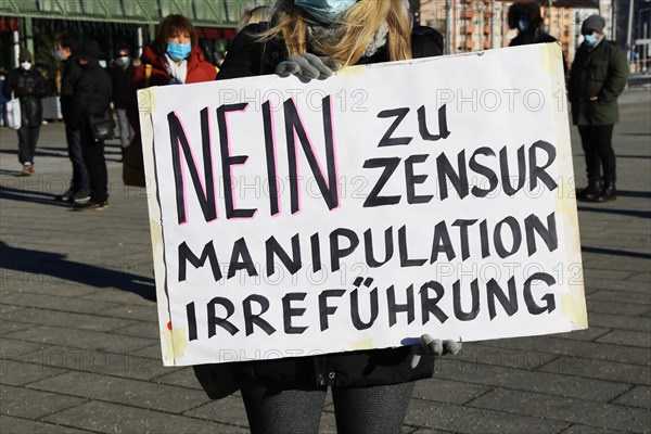 Mannheim: Demonstration against the corona measures. The demonstration was organised by an